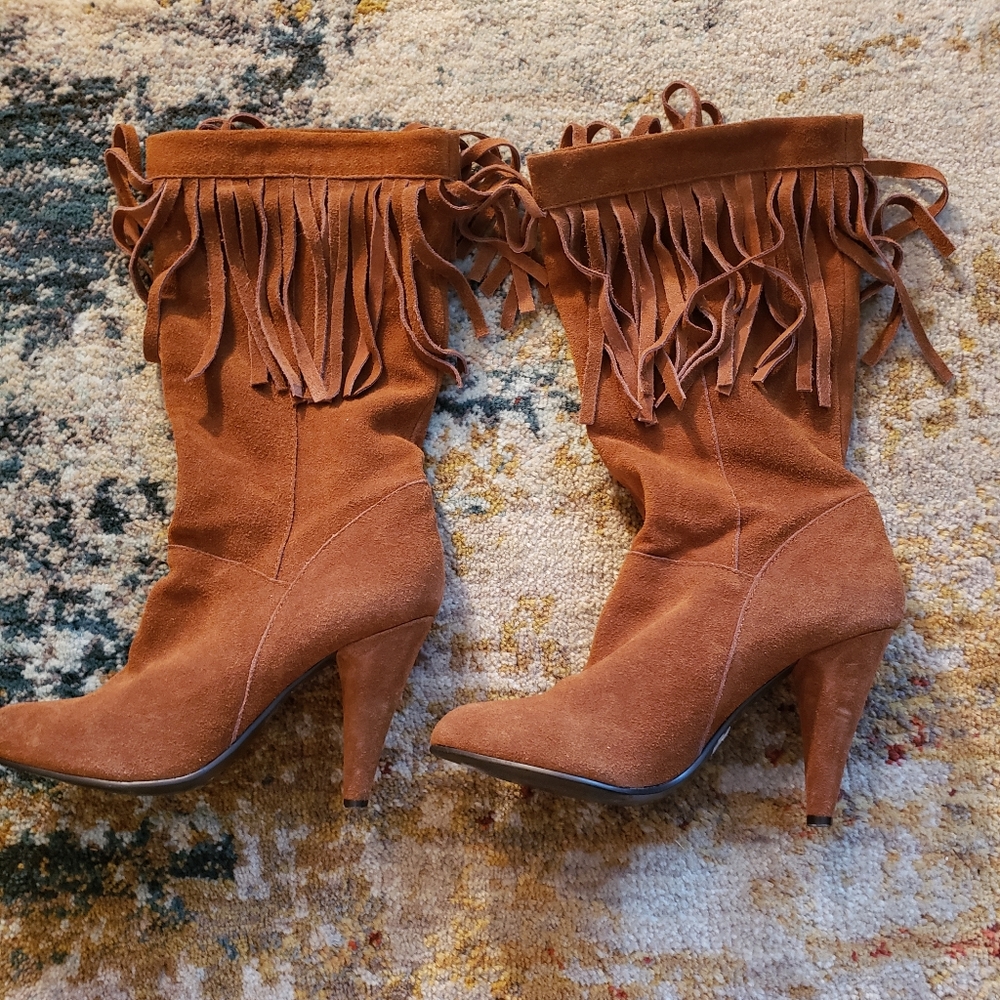 Brown Fringe Boots